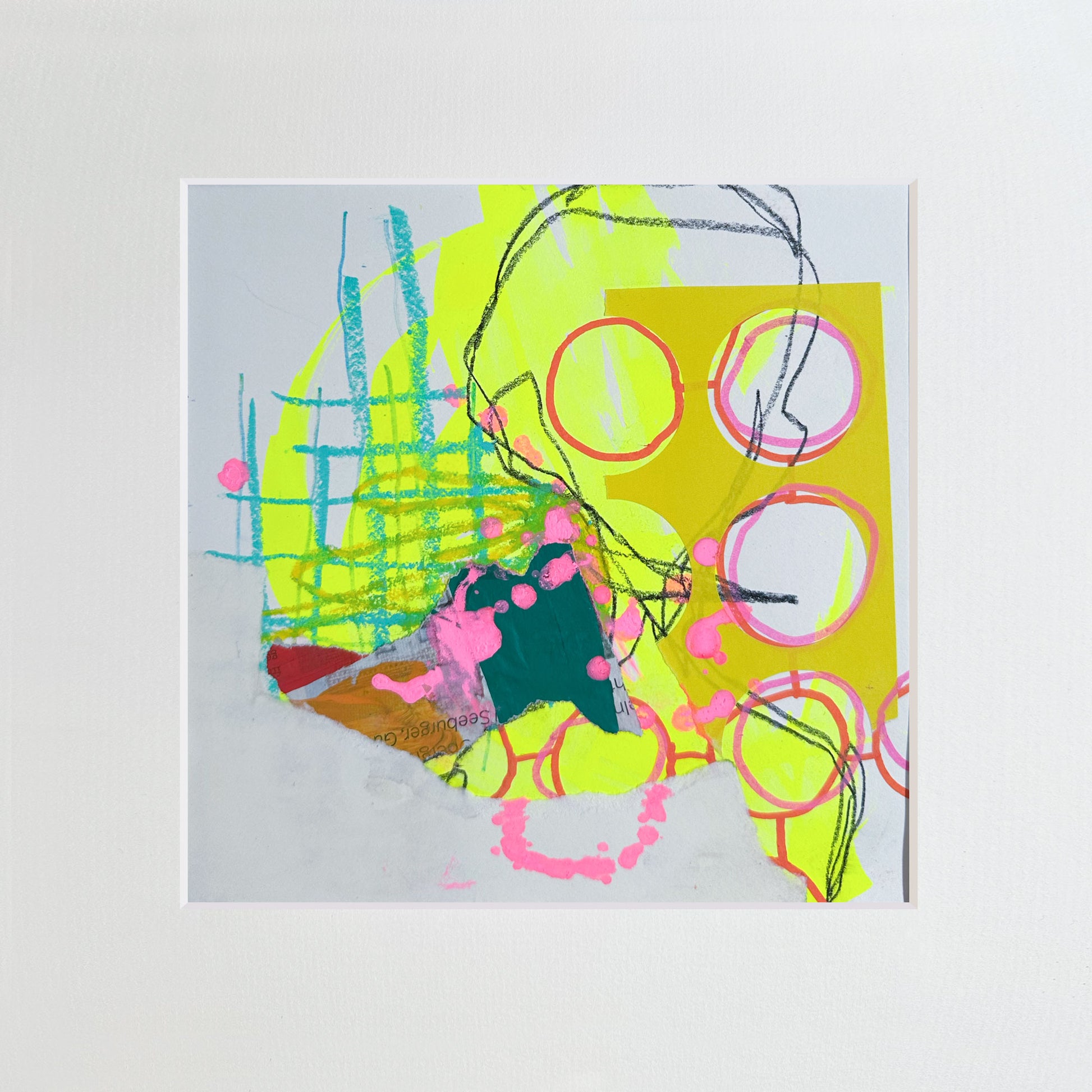 Titanium-No.08 von Petra Penz – Mixed-Media auf Papier, Abstrakte Kunst