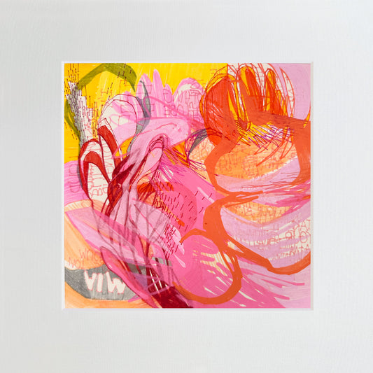 Titanium-No.100 von Petra Penz – Mixed-Media auf Papier, Abstrakte Kunst