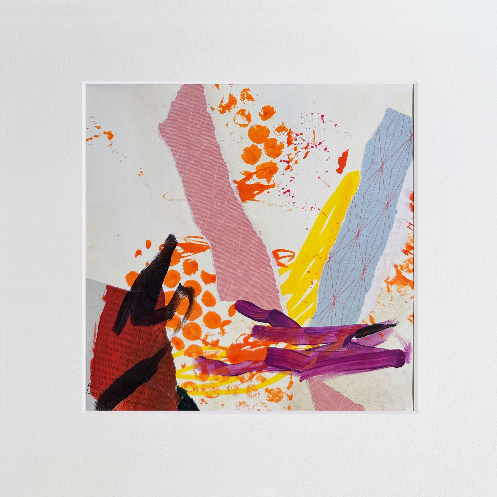 Titanium-No.11 von Petra Penz – Mixed-Media auf Papier, Abstrakte Kunst