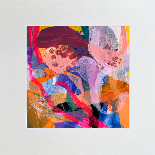 Titanium-No.171 von Petra Penz – Mixed-Media auf Papier, Abstrakte Kunst