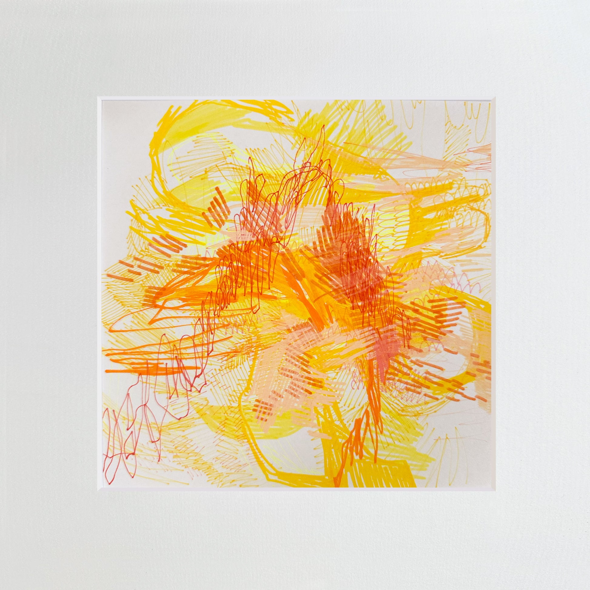 Titanium-No.173 von Petra Penz – Mixed-Media auf Papier, Abstrakte Kunst