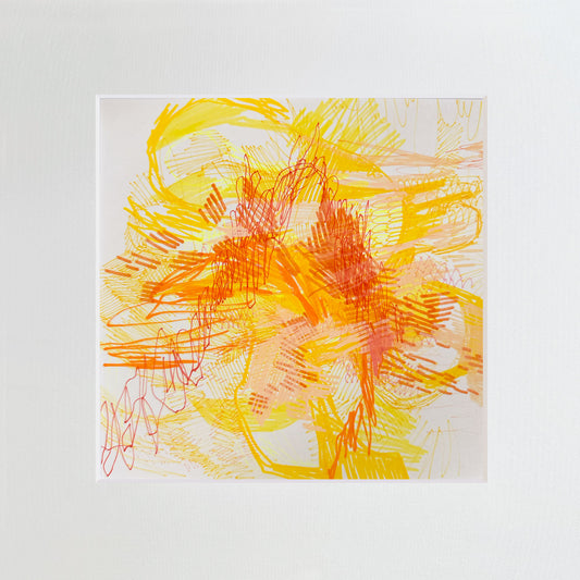 Titanium-No.173 von Petra Penz – Mixed-Media auf Papier, Abstrakte Kunst