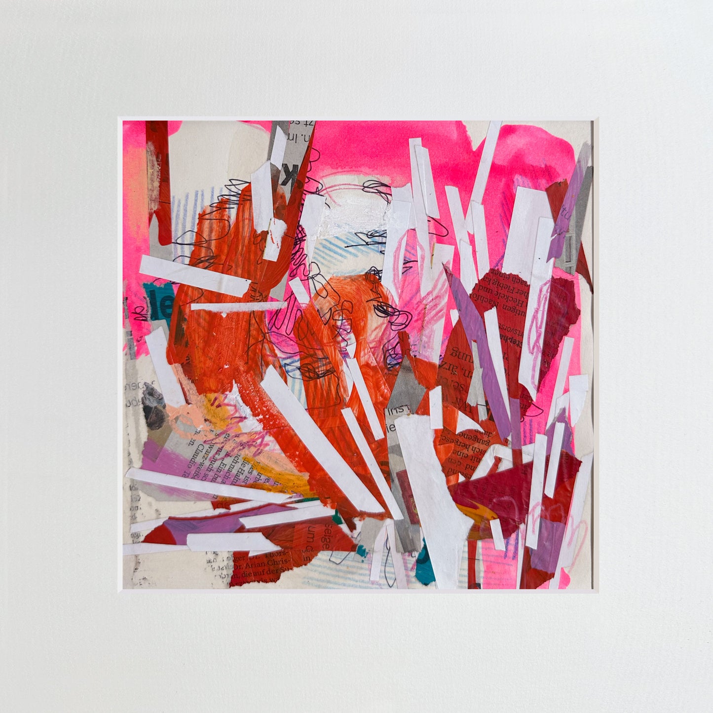 Titanium-No.26 von Petra Penz – Mixed-Media auf Papier, Abstrakte Kunst