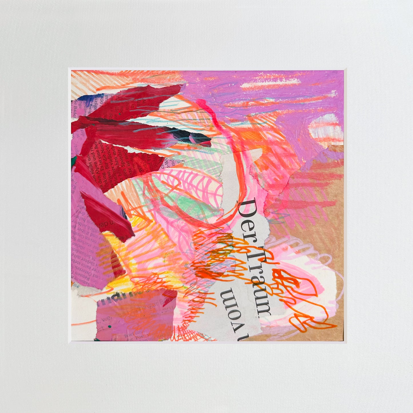 Titanium-No.52 von Petra Penz – Mixed-Media auf Papier, Abstrakte Kunst