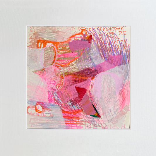 Titanium-No.55 von Petra Penz – Mixed-Media auf Papier, Abstrakte Kunst