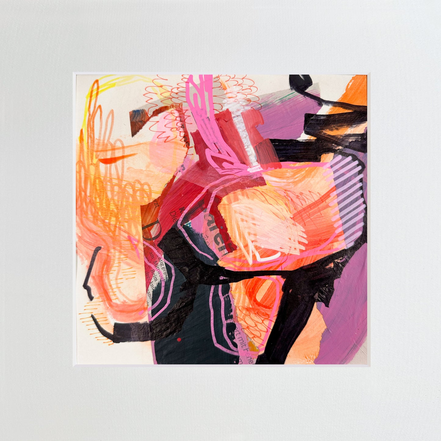 Titanium-No.67 von Petra Penz – Mixed-Media auf Papier, Abstrakte Kunst