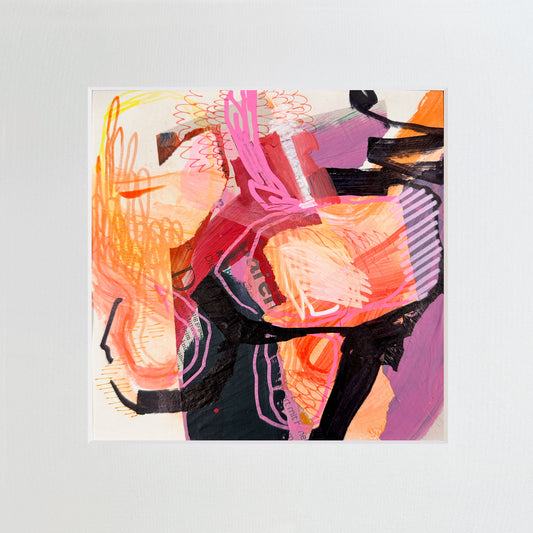 Titanium-No.67 von Petra Penz – Mixed-Media auf Papier, Abstrakte Kunst